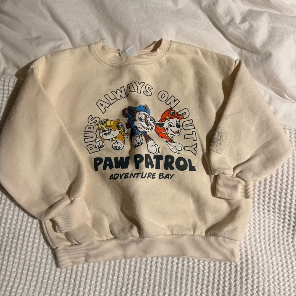 Zara Cream Graphic Sweatshirt